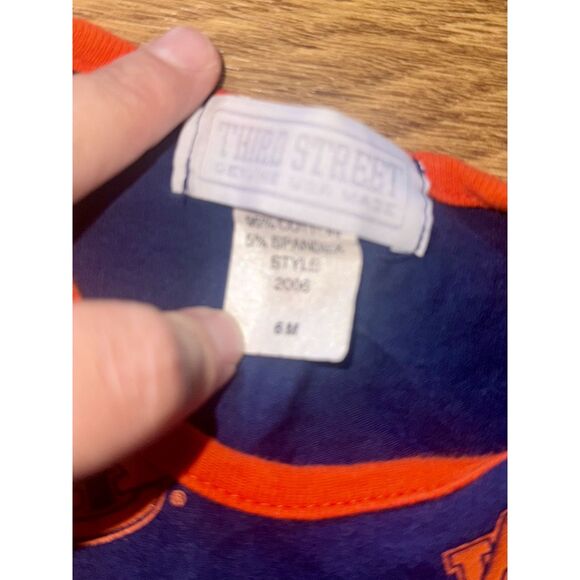 UA University of Auburn 2 Tone All Over Print Third Street Baby Outfit Size 6 mo - Picture 3 of 4